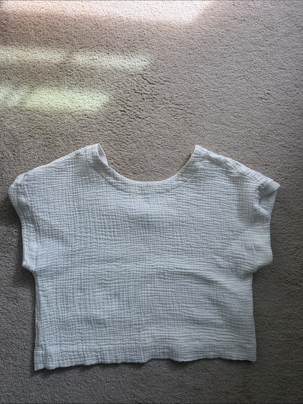 Madewell White Gauze Short-Sleeve Top